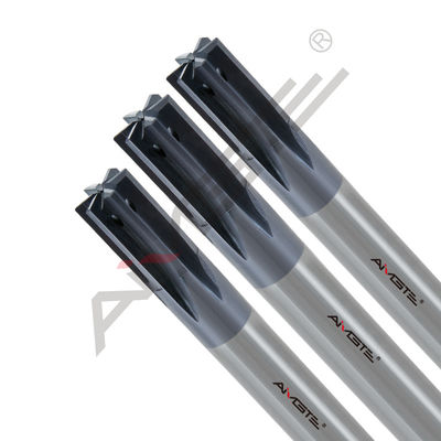 Automotive Solid Carbide Reamer 6 Flutes End Mill Reamer With Coolant Through Hole