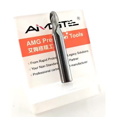 0.6μm / 0.8μm कॉपर बॉल नाक अंत मिल 75 मिमी एल्यूमीनियम के लिए