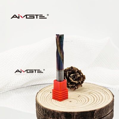 ठोस कार्बाइड 2 फ्लूट अप कट राउटर बिट डीएलसी गैर लौह धातुओं के लिए लेपित मिश्रित सामग्री