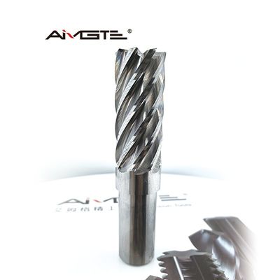 25mm 8 Flute Solid Carbide End Mill for Engine Components Specialized Milling Cutter for Steel Cast Iron HRC55 Hardness TiAlN Coated CNC Machining
